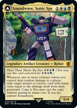 Soundwave, Sonic Spy card from Universes Beyond: Transformers