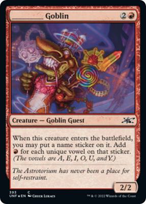 _____ Goblin (Galaxy Foil) card from Unfinity