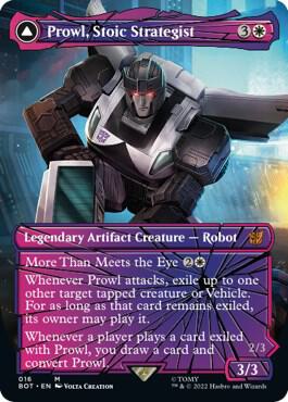 Prowl, Stoic Strategist (Shattered Glass) card from Universes Beyond: Transformers