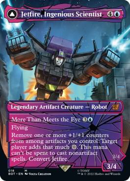 Jetfire, Ingenious Scientist (Shattered Glass) card from Universes Beyond: Transformers
