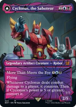 Cyclonus, the Saboteur (Shattered Glass) card from Universes Beyond: Transformers