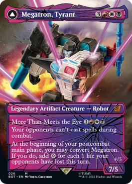 Megatron, Tyrant (Shattered Glass) card from Universes Beyond: Transformers