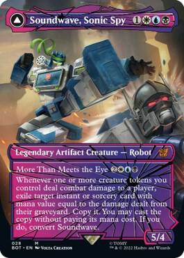 Soundwave, Sonic Spy (Shattered Glass) card from Universes Beyond: Transformers