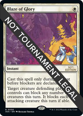 Blaze of Glory card from 30th Anniversary Edition