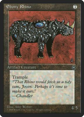 Ebony Rhino card from Homelands