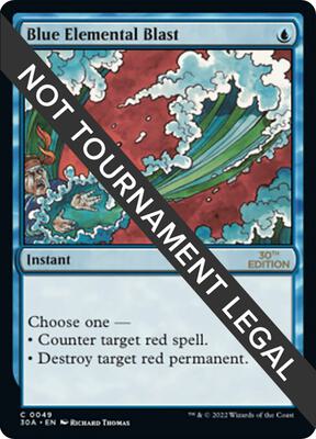 Blue Elemental Blast card from 30th Anniversary Edition
