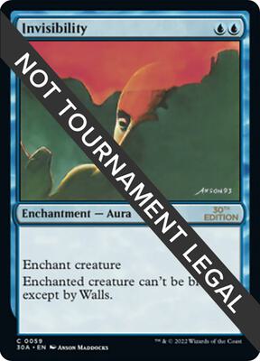 Invisibility card from 30th Anniversary Edition