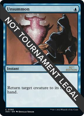 Unsummon card from 30th Anniversary Edition