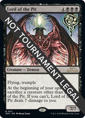 Lord of the Pit card from 30th Anniversary Edition