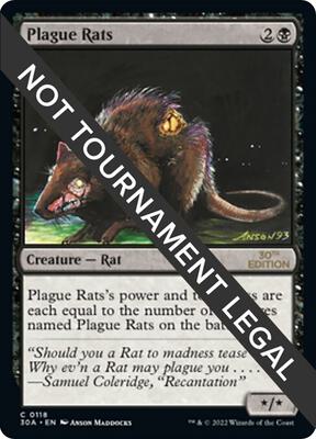 Plague Rats card from 30th Anniversary Edition