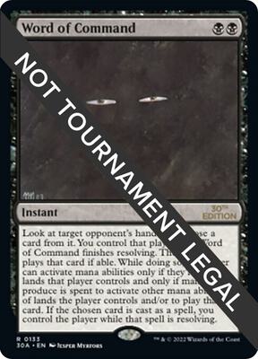 Word of Command card from 30th Anniversary Edition