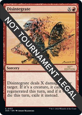 Disintegrate card from 30th Anniversary Edition