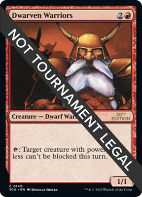 Dwarven Warriors card from 30th Anniversary Edition