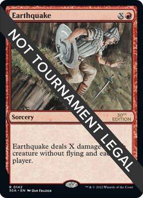 Earthquake card from 30th Anniversary Edition