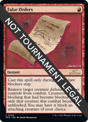 False Orders card from 30th Anniversary Edition