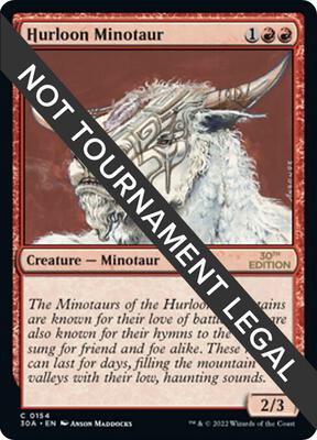 Hurloon Minotaur card from 30th Anniversary Edition