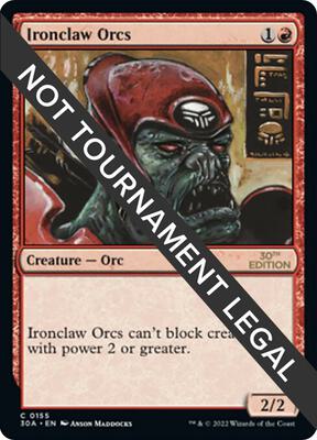 Ironclaw Orcs card from 30th Anniversary Edition