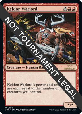 Keldon Warlord card from 30th Anniversary Edition