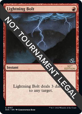 Lightning Bolt card from 30th Anniversary Edition