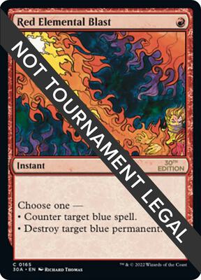 Red Elemental Blast card from 30th Anniversary Edition