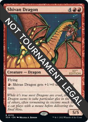 Shivan Dragon card from 30th Anniversary Edition