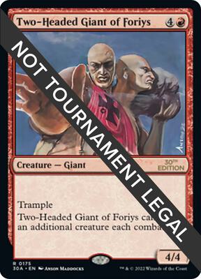 Two-Headed Giant of Foriys card from 30th Anniversary Edition