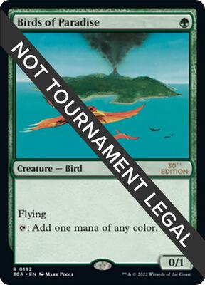 Birds of Paradise card from 30th Anniversary Edition