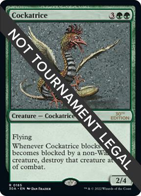 Cockatrice card from 30th Anniversary Edition