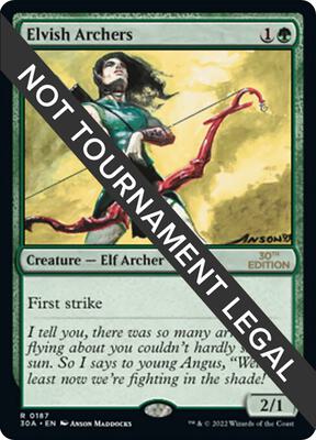 Elvish Archers card from 30th Anniversary Edition