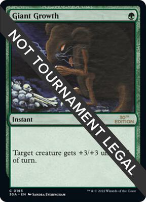 Giant Growth card from 30th Anniversary Edition