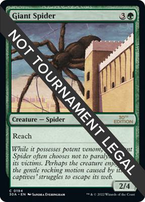 Giant Spider card from 30th Anniversary Edition