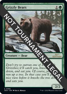 Grizzly Bears card from 30th Anniversary Edition