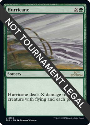 Hurricane card from 30th Anniversary Edition
