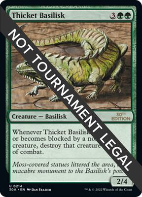 Thicket Basilisk card from 30th Anniversary Edition