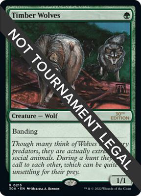 Timber Wolves card from 30th Anniversary Edition