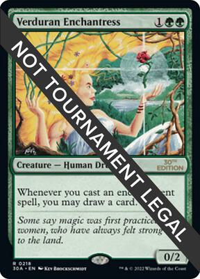 Verduran Enchantress card from 30th Anniversary Edition