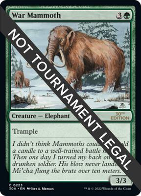 War Mammoth card from 30th Anniversary Edition