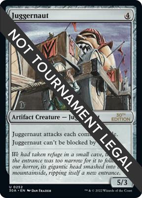 Juggernaut card from 30th Anniversary Edition