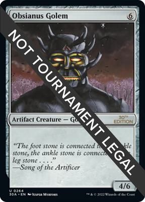 Obsianus Golem card from 30th Anniversary Edition