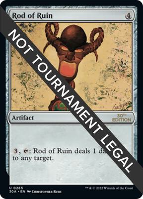 Rod of Ruin card from 30th Anniversary Edition