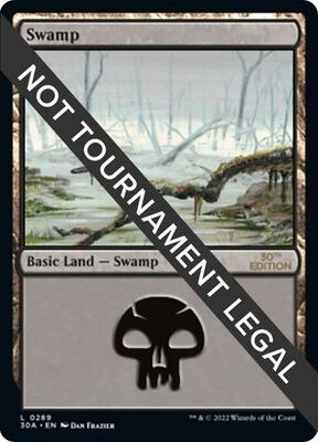 Swamp (289) card from 30th Anniversary Edition