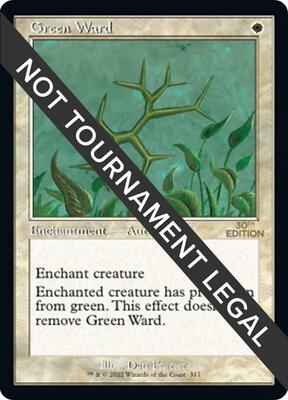 Green Ward (Retro Frame) card from 30th Anniversary Edition
