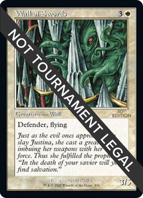 Wall of Swords (Retro Frame) card from 30th Anniversary Edition