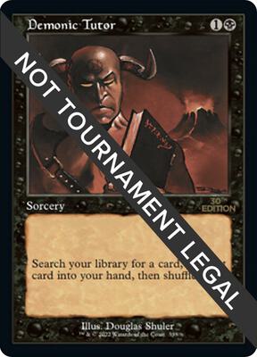 Demonic Tutor (Retro Frame) card from 30th Anniversary Edition