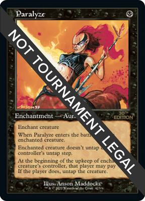 Paralyze (Retro Frame) card from 30th Anniversary Edition