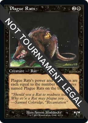 Plague Rats (Retro Frame) card from 30th Anniversary Edition