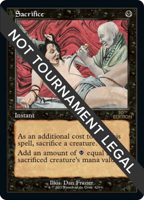 Sacrifice (Retro Frame) card from 30th Anniversary Edition