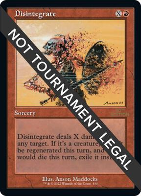 Disintegrate (Retro Frame) card from 30th Anniversary Edition