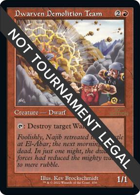 Dwarven Demolition Team (Retro Frame) card from 30th Anniversary Edition