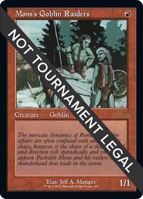 Mons's Goblin Raiders (Retro Frame) card from 30th Anniversary Edition